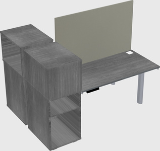 Shared electric desk + cabinet