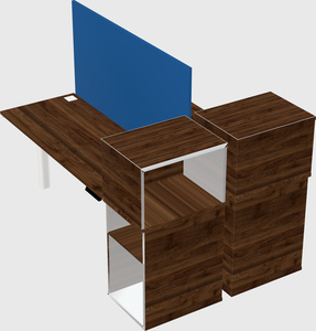 Shared electric desk + cabinet