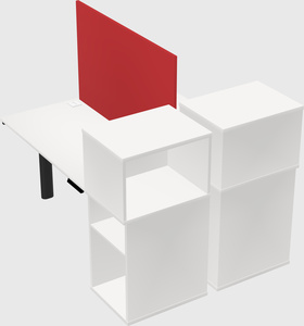 Shared electric desk + cabinet