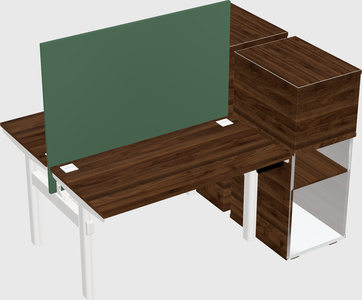 Shared electric desk + cabinet
