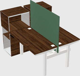 Shared electric desk + cabinet