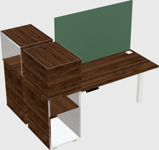 Shared electric desk + cabinet