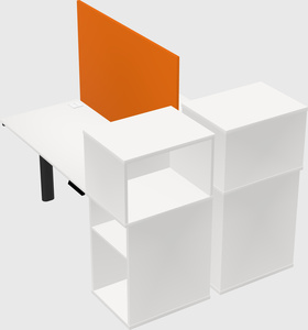 Shared electric desk + cabinet