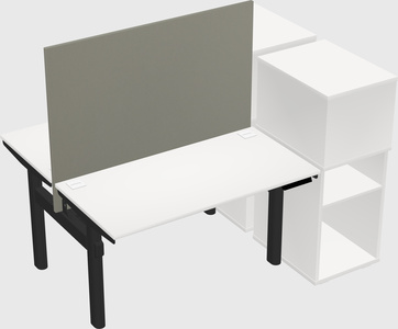 Shared electric desk + cabinet