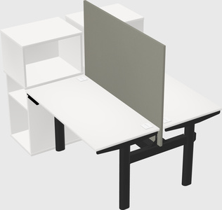Shared electric desk + cabinet