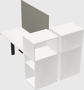 Shared electric desk + cabinet