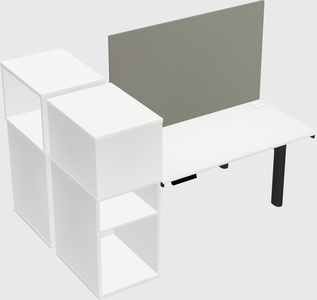 Shared electric desk + cabinet