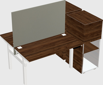 Shared electric desk + cabinet