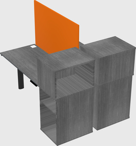 Shared electric desk + cabinet