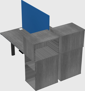 Shared electric desk + cabinet