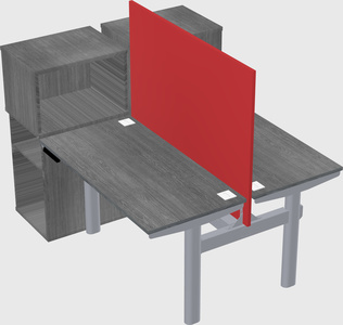 Shared electric desk + cabinet