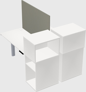 Shared electric desk + cabinet
