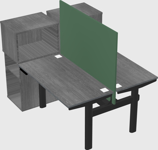 Shared electric desk + cabinet