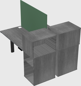 Shared electric desk + cabinet