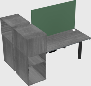 Shared electric desk + cabinet
