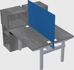 Shared electric desk + cabinet