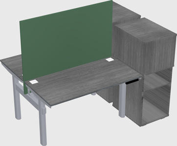 Shared electric desk + cabinet