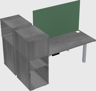 Shared electric desk + cabinet