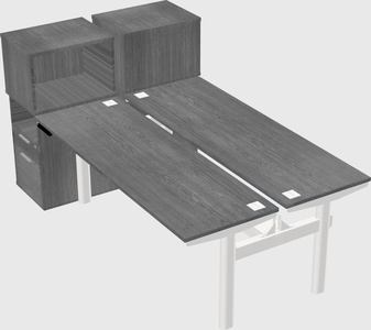 Shared electric desk + cabinet