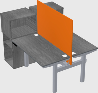 Shared electric desk + cabinet