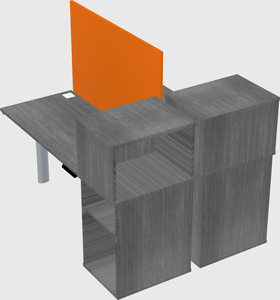 Shared electric desk + cabinet