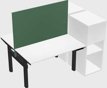 Shared electric desk + cabinet