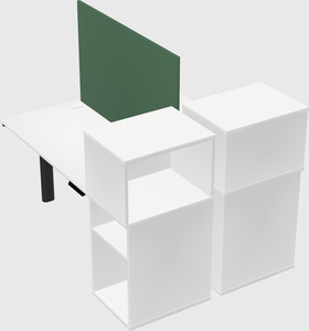 Shared electric desk + cabinet