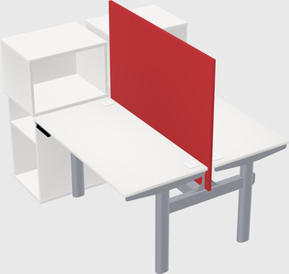 Shared electric desk + cabinet