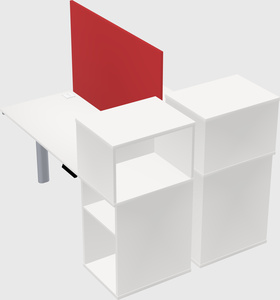 Shared electric desk + cabinet
