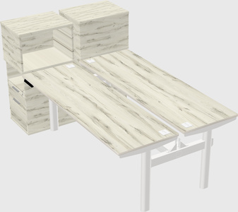 Shared electric desk + cabinet