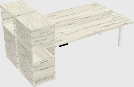 Shared electric desk + cabinet