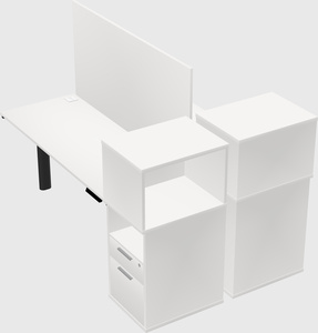 Shared electric desk + cabinet