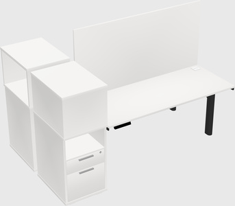 Shared electric desk + cabinet