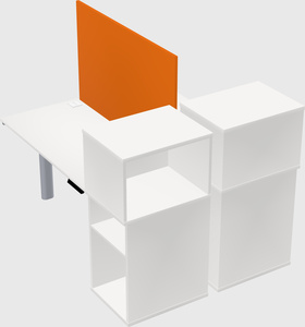 Shared electric desk + cabinet
