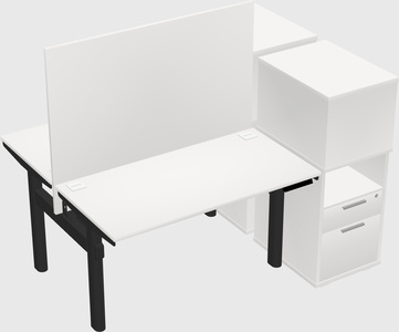 Shared electric desk + cabinet