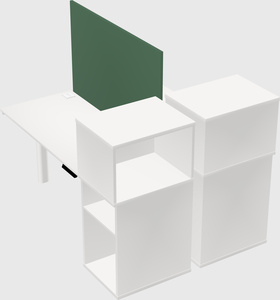 Shared electric desk + cabinet