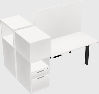 Shared electric desk + cabinet