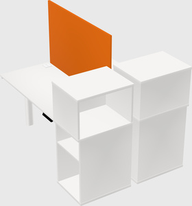 Shared electric desk + cabinet