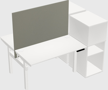Shared electric desk + cabinet