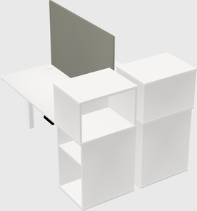 Shared electric desk + cabinet
