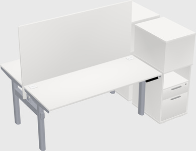 Shared electric desk + cabinet