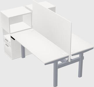 Shared electric desk + cabinet