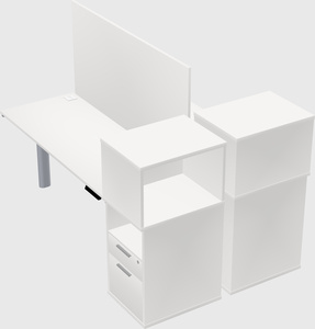 Shared electric desk + cabinet