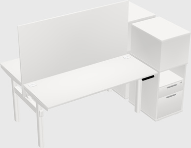 Shared electric desk + cabinet