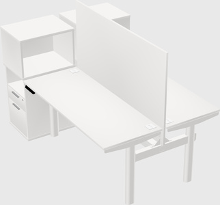 Shared electric desk + cabinet