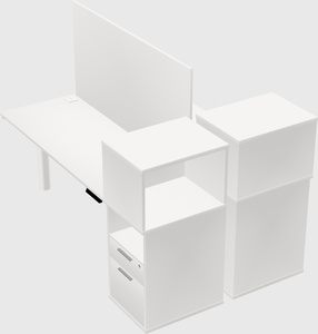 Shared electric desk + cabinet