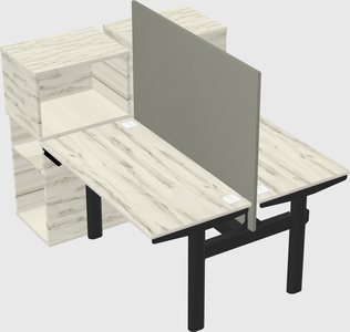 Shared electric desk + cabinet