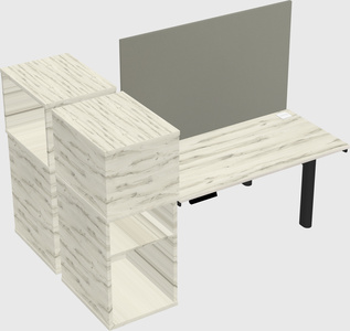 Shared electric desk + cabinet