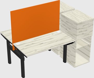 Shared electric desk + cabinet