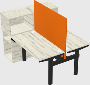 Shared electric desk + cabinet